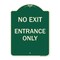 Signmission No Exit Entrance Only Heavy-Gauge Aluminum Architectural Sign, 18" L, 24" H, G-1824-23847 A-DES-G-1824-23847 - alternate 1